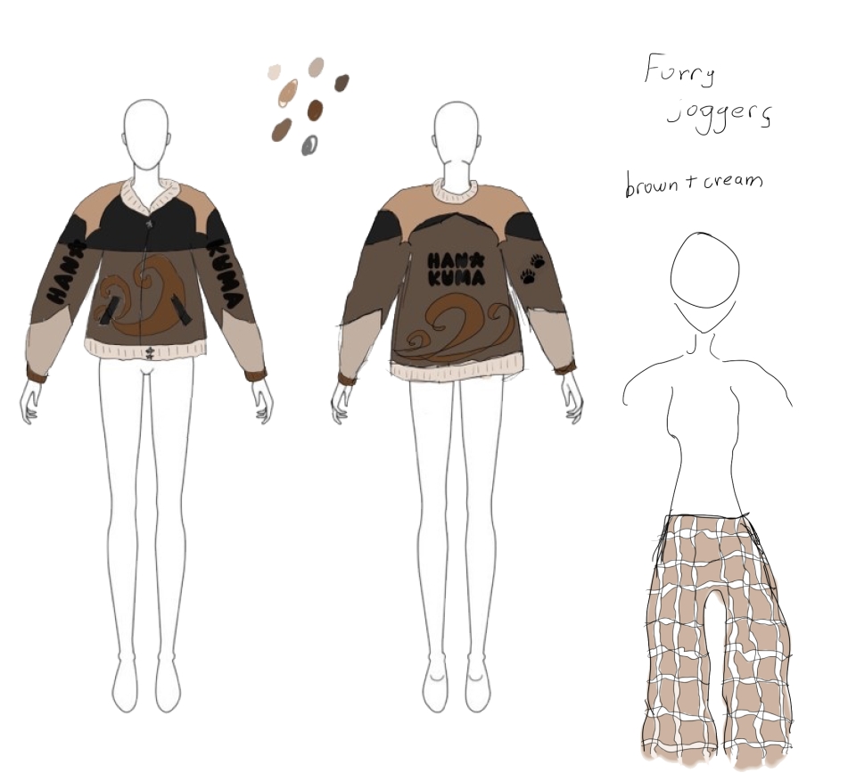 Diseño de atuendo de Naomi Osaka de Meta Avatar: pantalones neutrales y chaqueta bomber