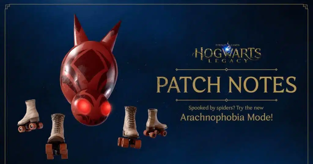 Hogwarts Legacy agrega modo aracnofobia para juegos sin arañas