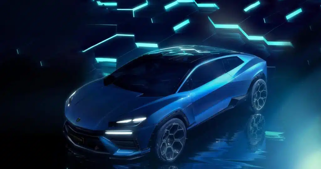 El nuevo concept car totalmente eléctrico de Lamborghini se inspiró en las naves espaciales